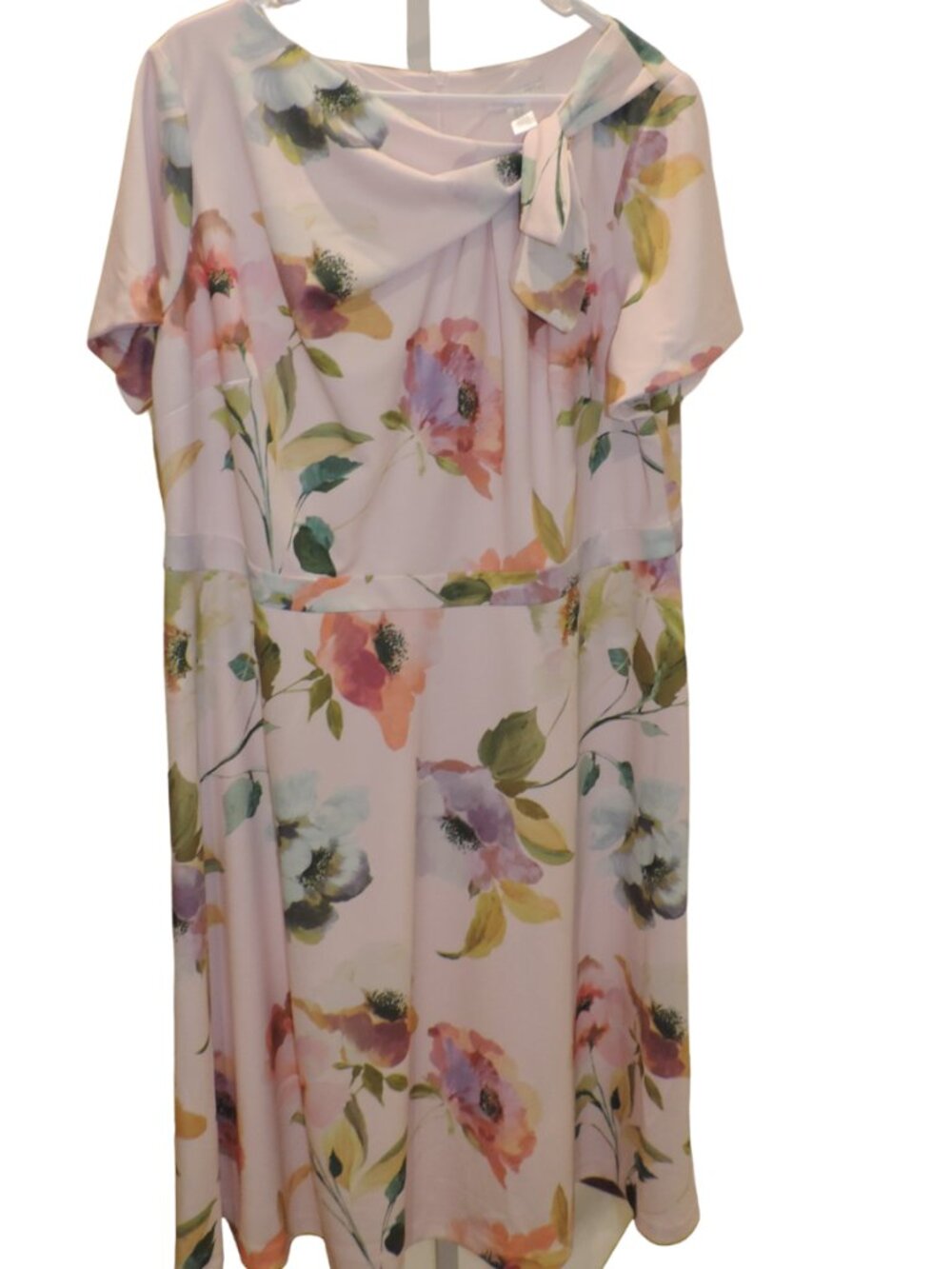 London Times Pink Floral Midi Dress